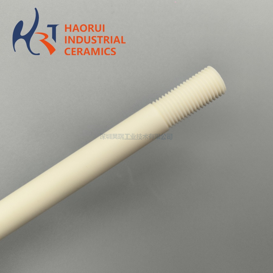Custom High Precision Alumina Ceramic Threaded Rod | Wear-Resistant Insulating Corundum Connector for High Temperature and Chemical Applications