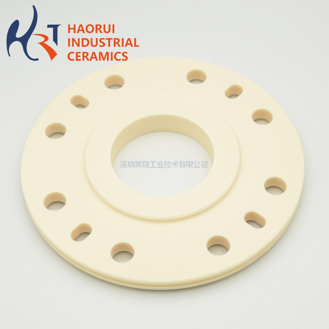 High Precision Alumina Ceramic Ring Flange for Semiconductor Equipment | CNC Machined Al₂O₃ Parts