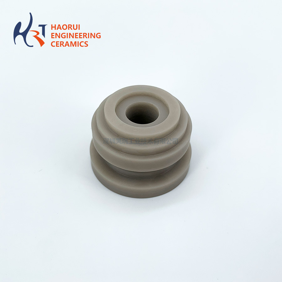 CNC High Thermal Conductivity AIN Insulating Button Part Aluminum Nitride Ring Ceramic Washer