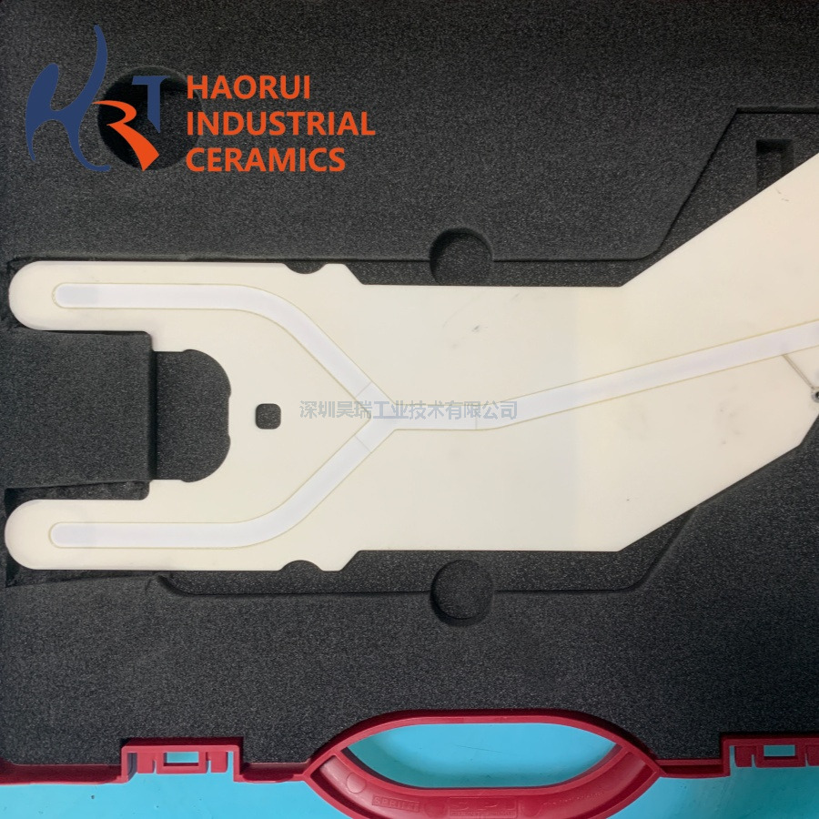99% Al2O3 Alumina Ceramic Plate Hand Arm for Vacuum Chucks | CNC Machined Precision Ceramic Parts