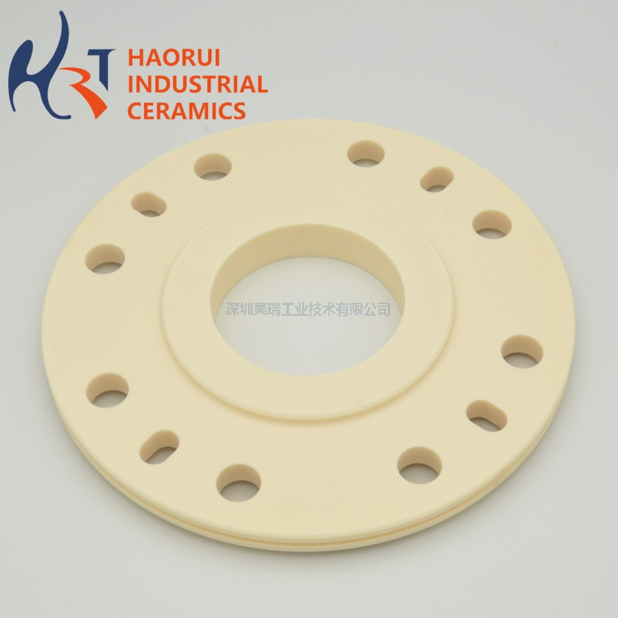 High Precision Alumina Ceramic Ring Flange for Semiconductor Equipment | CNC Machined Al₂O₃ Parts