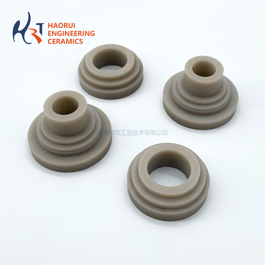 CNC High Thermal Conductivity AIN Insulating Button Part Aluminum Nitride Ring Ceramic Washer