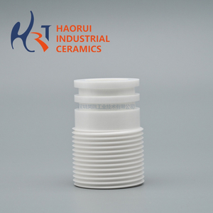 High-Precision Zirconia Threaded Tube | Custom CNC Machined ZrO₂ Ceramic Parts