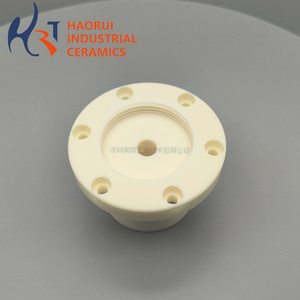 Custom 99% Alumina Ceramic Threaded Base Plate – CNC Precision Machining for High-Temperature & Vacuum Applications