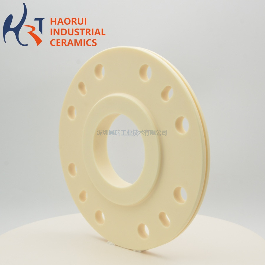 High Precision Alumina Ceramic Ring Flange for Semiconductor Equipment | CNC Machined Al₂O₃ Parts