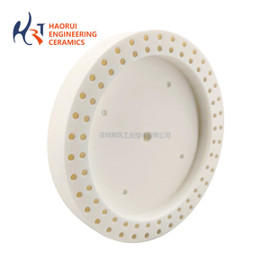 Custom 99% Alumina Ceramic Threaded Base Plate – CNC Precision Machining for High-Temperature & Vacuum Applications