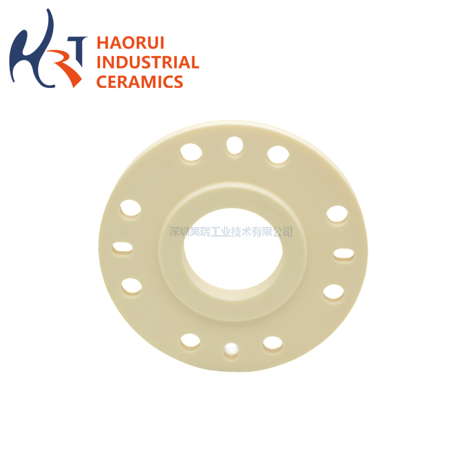 High Precision Alumina Ceramic Ring Flange for Semiconductor Equipment | CNC Machined Al₂O₃ Parts