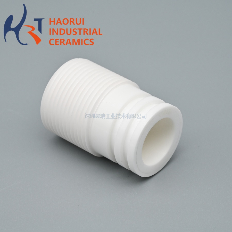 High-Precision Zirconia Threaded Tube | Custom CNC Machined ZrO₂ Ceramic Parts