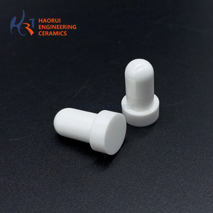 White Zirconia Ceramic Stepped Positioning Pin | Bullet-Nose ZrO2 Locating Pin