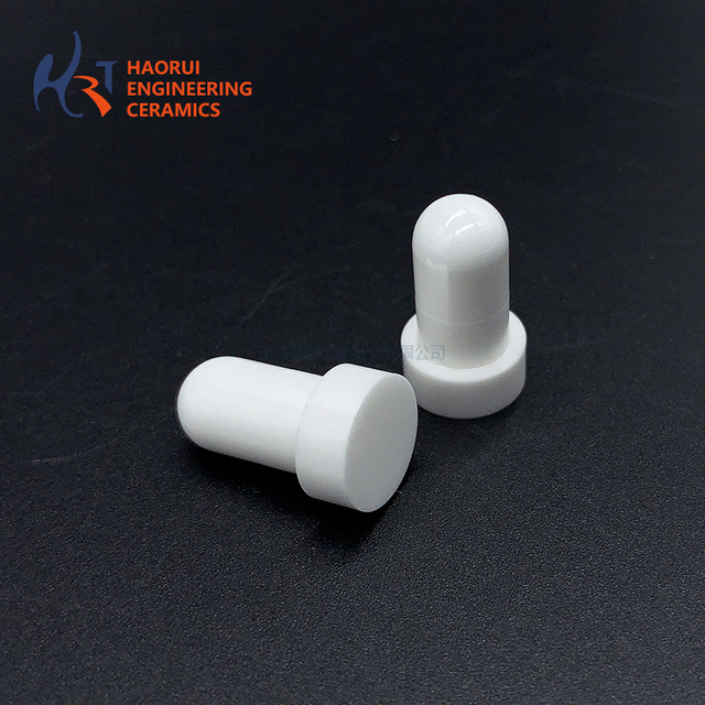 White Zirconia Ceramic Stepped Positioning Pin | Bullet-Nose ZrO2 Locating Pin