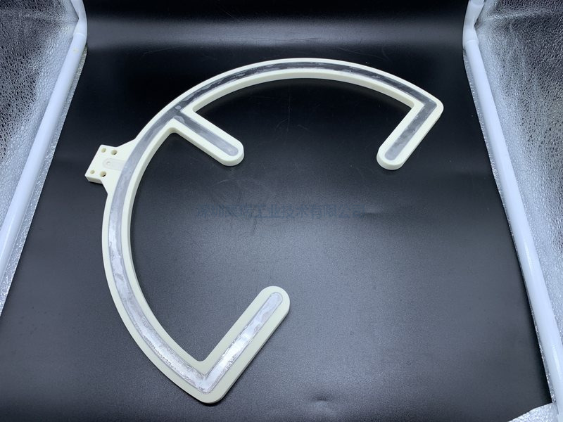 Alumina Ceramic C-Shaped Clamp Ring | Custom Open Ring Segment with Mounting Tabs