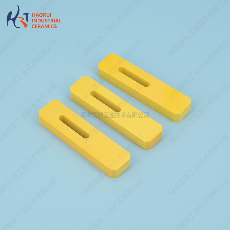 Yellow Zirconia Ceramic Slotted Blocks | Mg-PSZ Insert Blocks with Slots