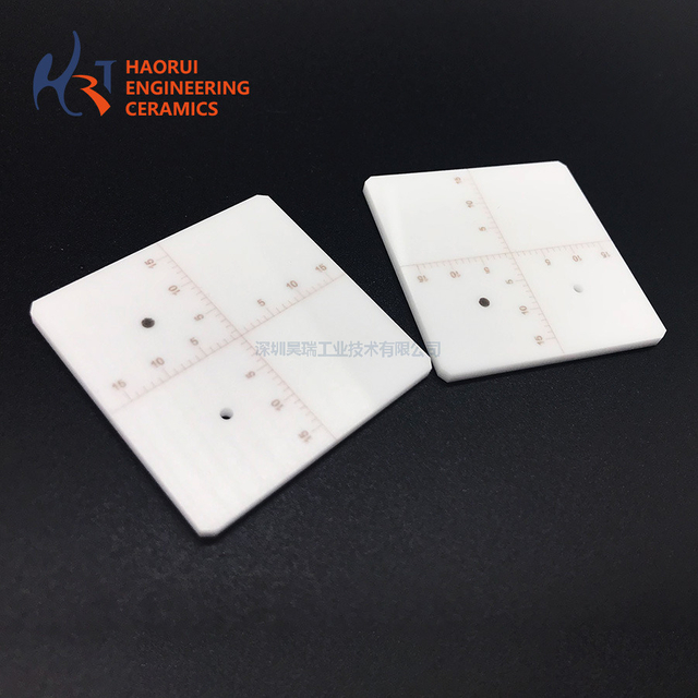 Zirconia Ceramic Graduated Positioning Plate | Engraved ZrO2 Scale Stage for Optical Inspection