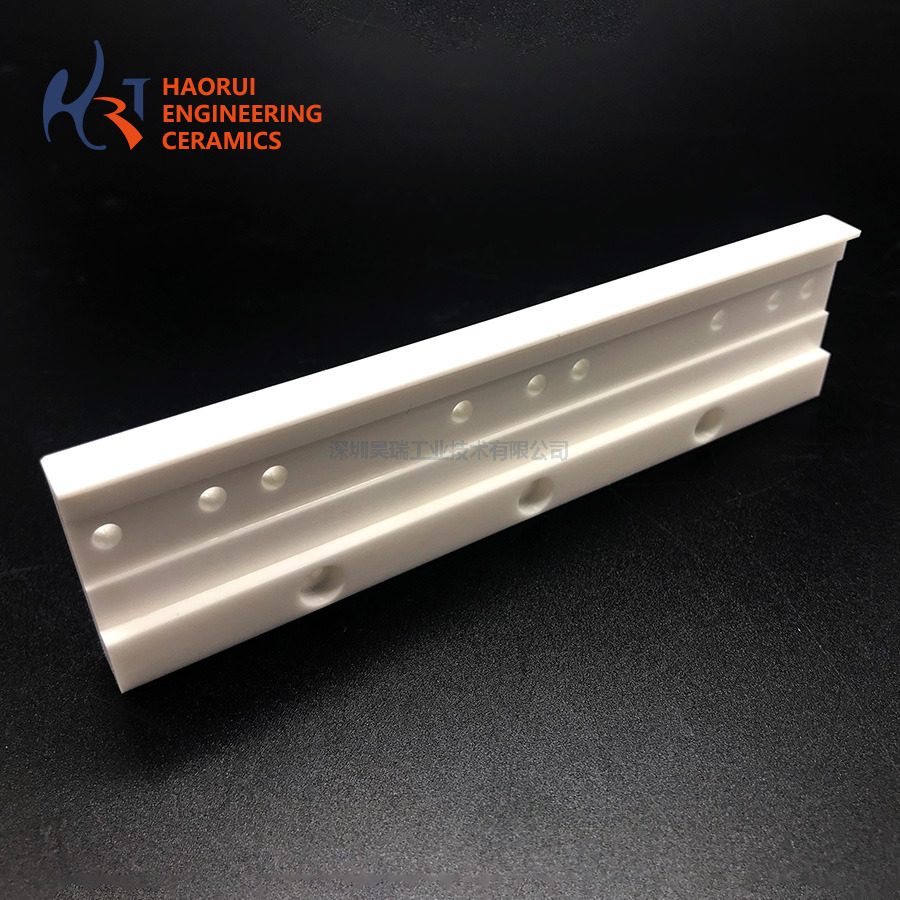 Zirconia Ceramic Guide Rail Strip | Multi-Hole ZrO2 Machined Ceramic Bar