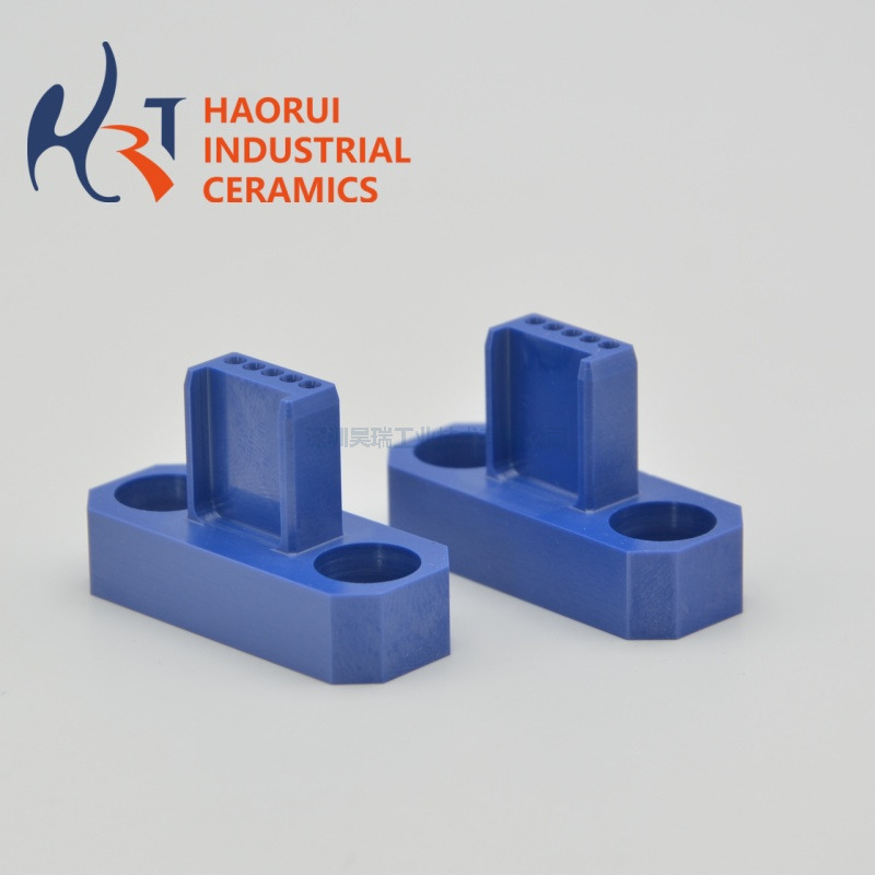 Blue Zirconia Ceramic Seat Block | Multi-Hole ZrO2 Fixture Seat