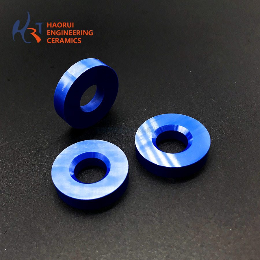 Blue Zirconia Ceramic Rings | Custom ZrO2 Washer & Spacer Rings