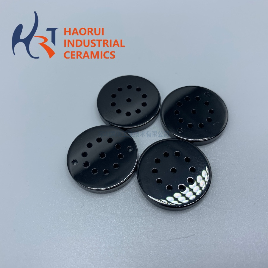 Black Zirconia Porous Valve Disc | Multi-Hole ZrO2 Valve Plate
