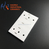 White Zirconia Ceramic Flanged Cover Plate | ZrO2 Insulating End Cap