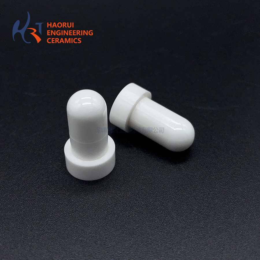 White Zirconia Ceramic Stepped Positioning Pin | Bullet-Nose ZrO2 Locating Pin