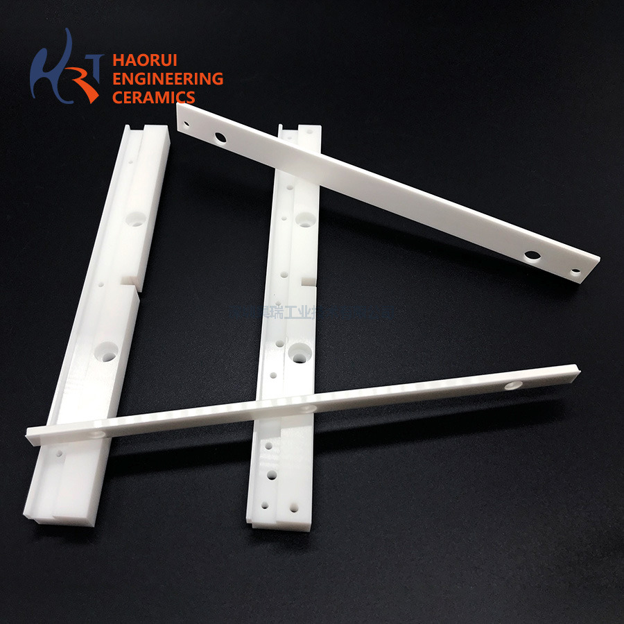 Custom Zirconia Ceramic Strip Parts | Slotted ZrO2 Machined Bars for Precision Fixtures
