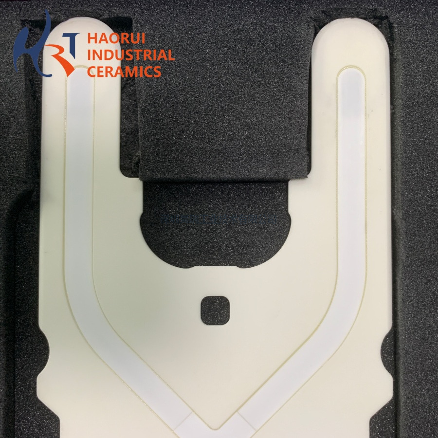 Custom Al2O3 Ceramic Fork Arm Industrial Semiconductor Ceramic Components