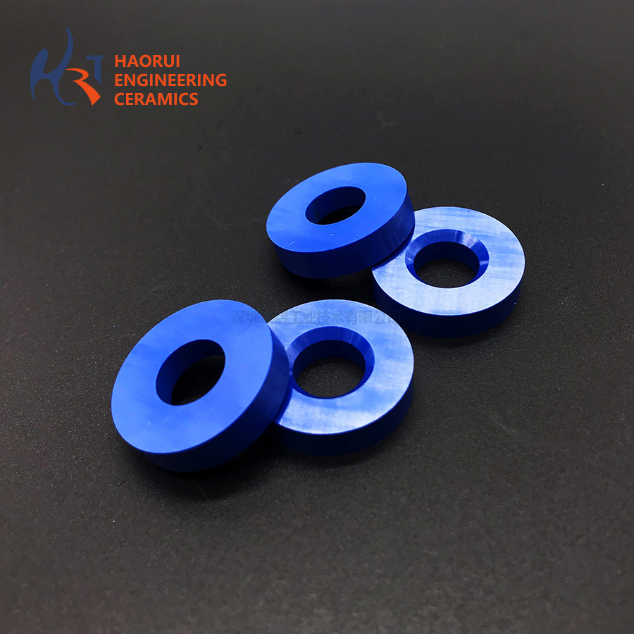 Blue Zirconia Ceramic Rings | Custom ZrO2 Washer & Spacer Rings
