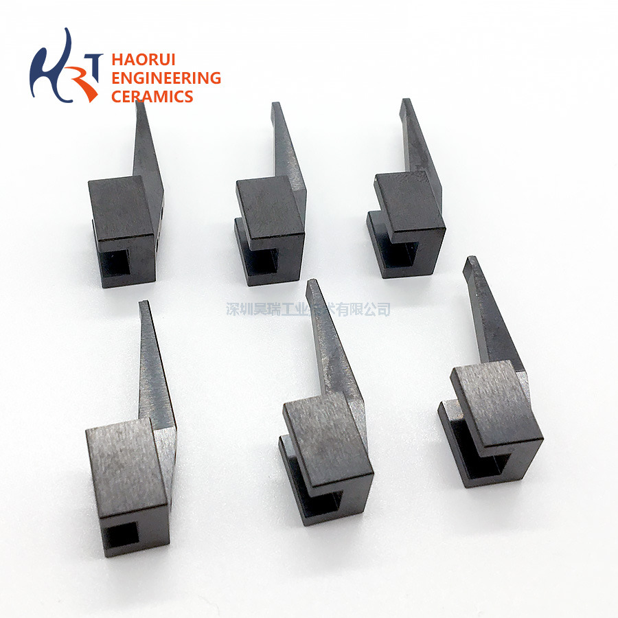 Black Zirconia Ceramic Gripper Jaw | ZrO2 Clamp Lever for Chip Testing