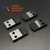 Black Zirconia Ceramic Insert Block | Stepped ZrO2 Locator with Two Holes