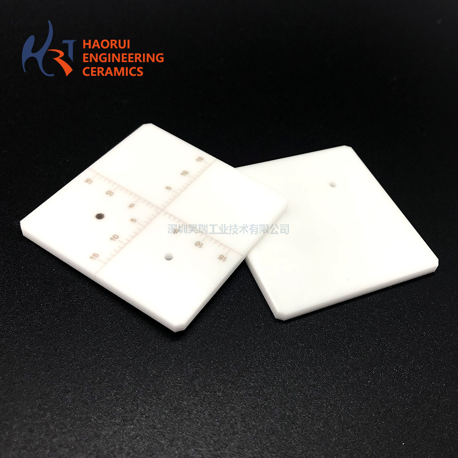 Zirconia Ceramic Graduated Positioning Plate | Engraved ZrO2 Scale Stage for Optical Inspection
