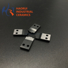 Black Zirconia Ceramic Insert Block | Stepped ZrO2 Locator with Two Holes