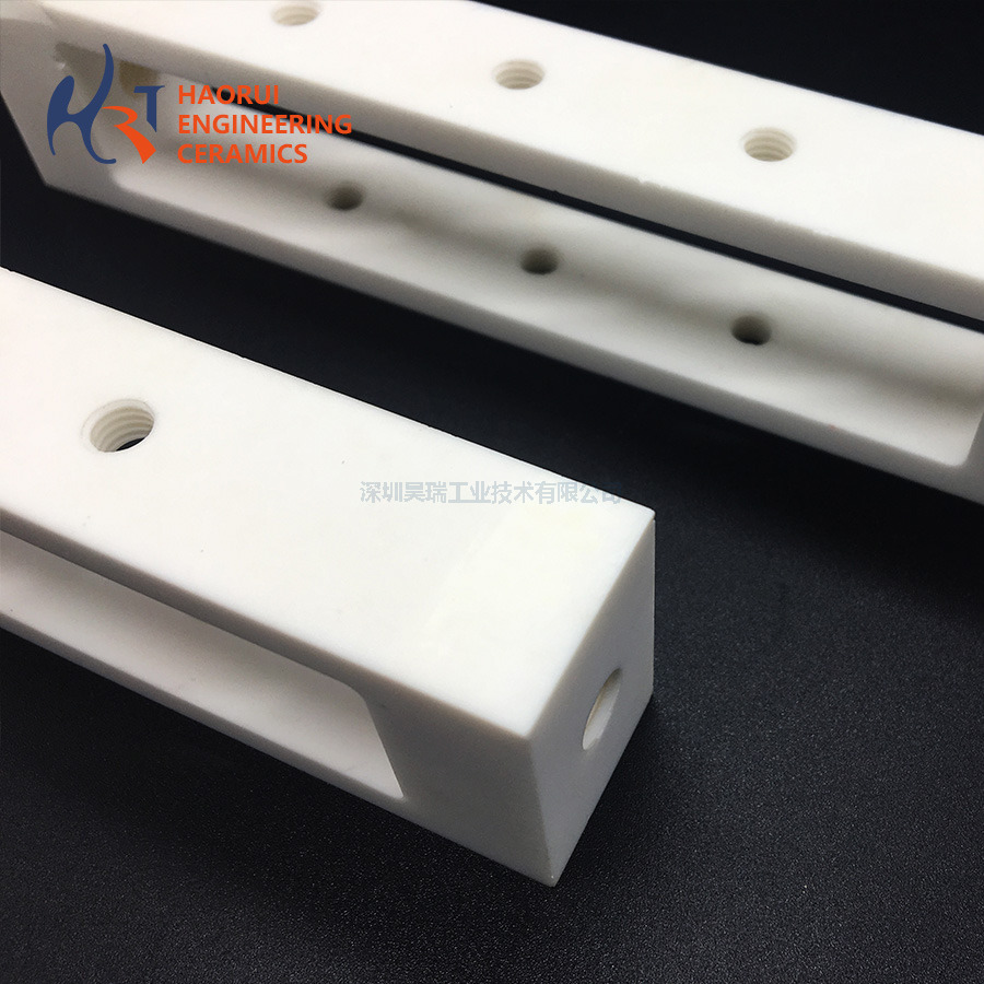 Custom High Precision Alumina Ceramic Threaded Parts CNC Machined Al2O3 Industrial Ceramic Components