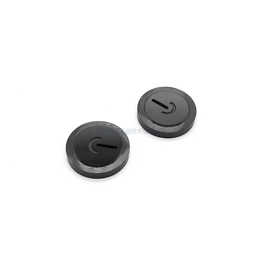 Black Zirconia Ceramic Disc | ZrO2 Rotor Plate with Grooves & Holes