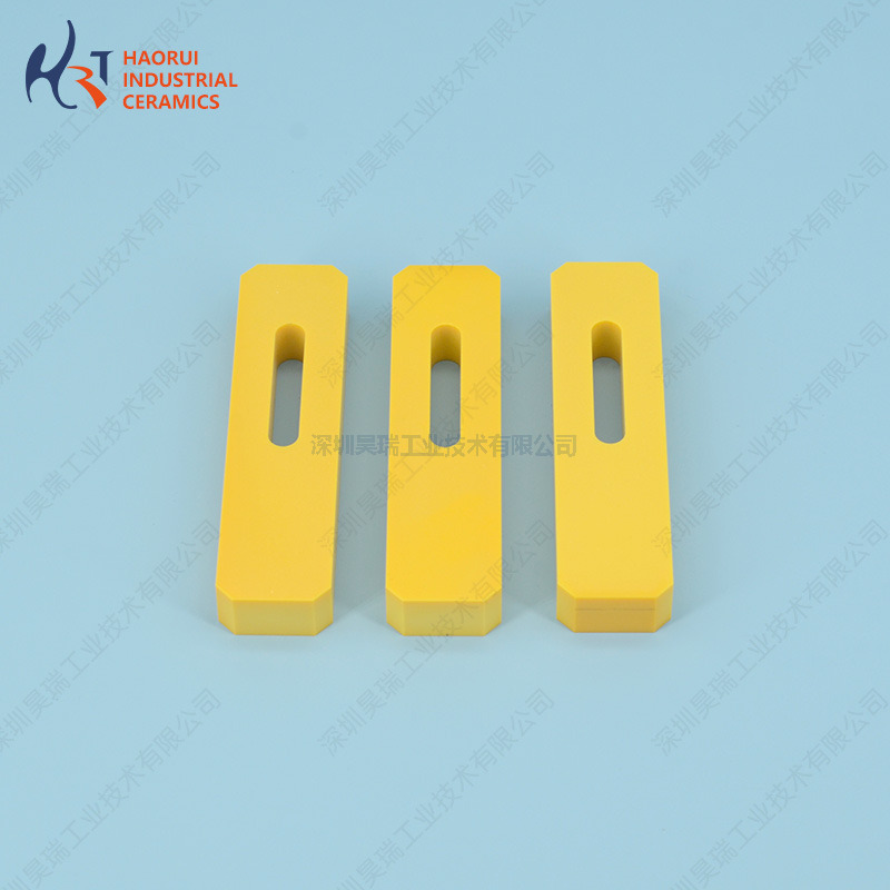 Yellow Zirconia Ceramic Slotted Blocks | Mg-PSZ Insert Blocks with Slots