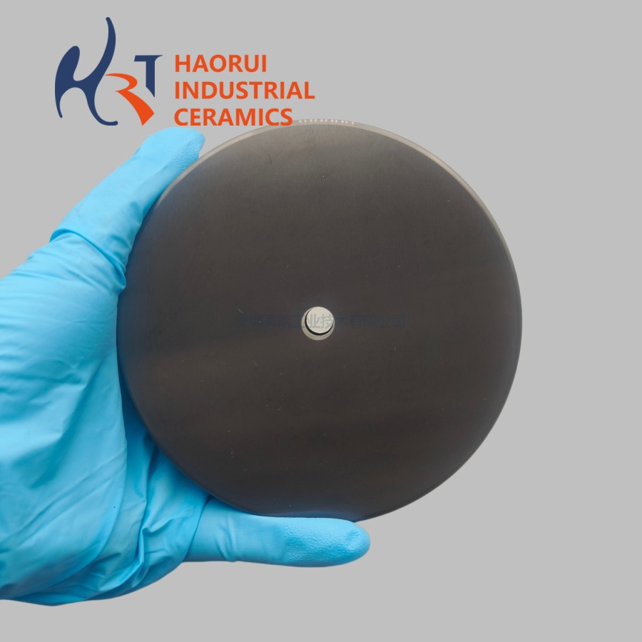 Silicon Nitride Ceramic Stepped Disc Custom Si3N4 Plunger Base Large Diameter Machined Component