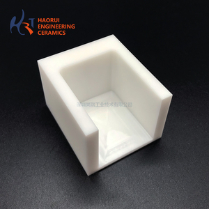 White Zirconia Ceramic U-Channel Base | Custom ZrO2 Fixture Base Block