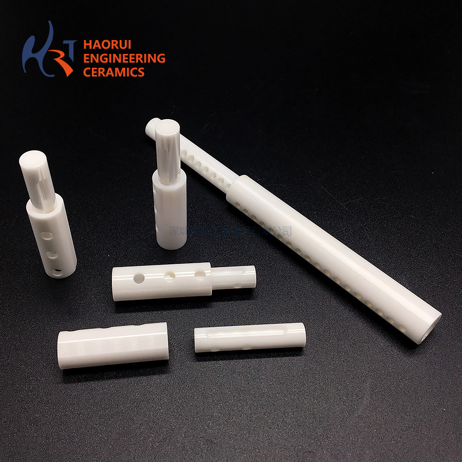  Zirconia Ceramic Valve Plunger | Custom ZrO2 Valve Core with Cross Holes for Fluid Control