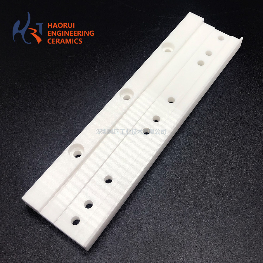 Zirconia Ceramic Guide Rail Strip | Multi-Hole ZrO2 Machined Ceramic Bar