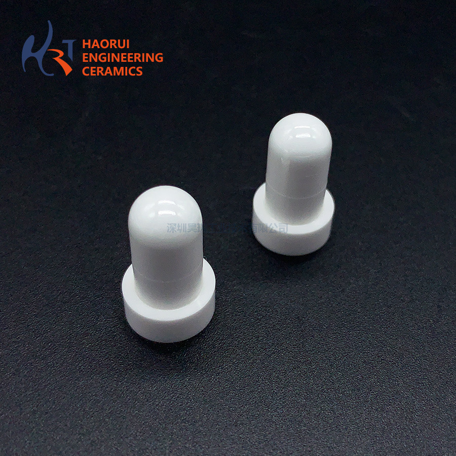 White Zirconia Ceramic Stepped Positioning Pin | Bullet-Nose ZrO2 Locating Pin