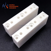 Zirconia Ceramic Block with Two Threaded Holes | Custom ZrO2 Tapped Block