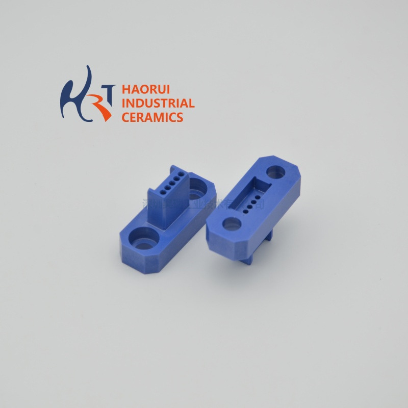 Blue Zirconia Ceramic Seat Block | Multi-Hole ZrO2 Fixture Seat