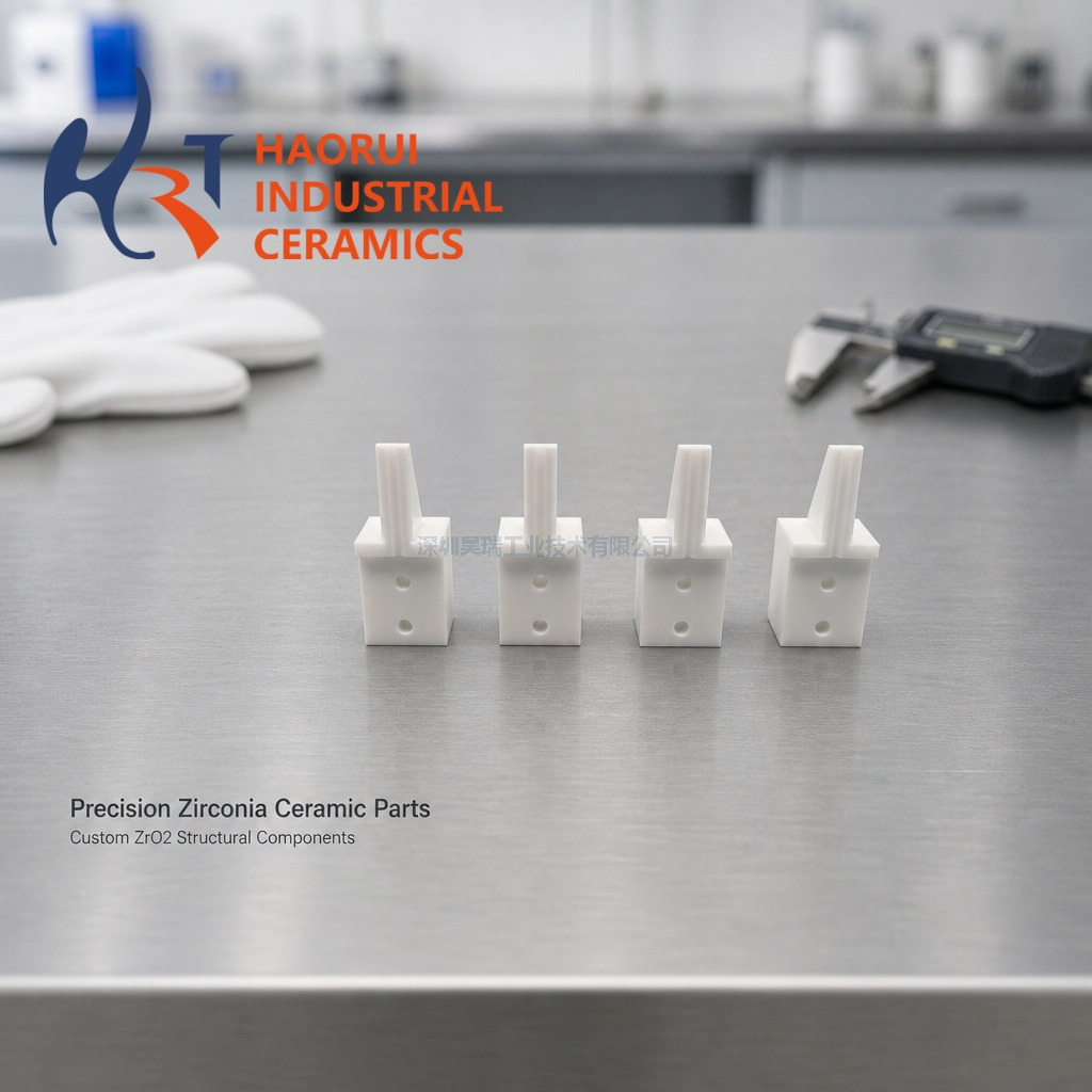 Custom Zirconia Ceramic Clip ZrO2 Structural Component CNC Machined Wear Resistant Precision Ceramic Parts Factory Direct