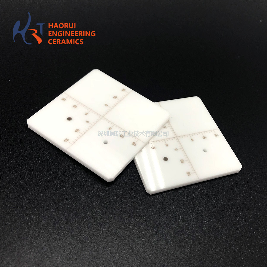 Zirconia Ceramic Graduated Positioning Plate | Engraved ZrO2 Scale Stage for Optical Inspection