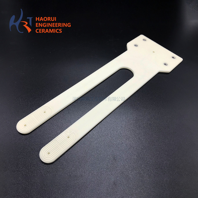 CNC Machined Alumina Ceramic Wafer Transfer Fork for Semiconductor Equipment