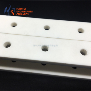 Custom High Precision Alumina Ceramic Threaded Parts CNC Machined Al2O3 Industrial Ceramic Components