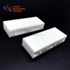 Zirconia Ceramic Block with Two Threaded Holes | Custom ZrO2 Tapped Block