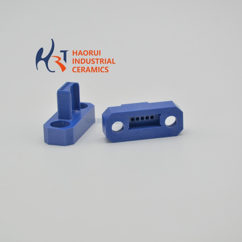 Blue Zirconia Ceramic Seat Block | Multi-Hole ZrO2 Fixture Seat