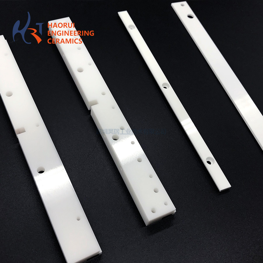 Custom Zirconia Ceramic Strip Parts | Slotted ZrO2 Machined Bars for Precision Fixtures