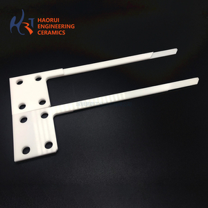 White Zirconia Ceramic L-Shaped Tines | ZrO2 Support Teeth for Photovoltaic Wafer Handling