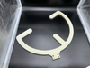 Alumina Ceramic C-Shaped Clamp Ring | Custom Open Ring Segment with Mounting Tabs