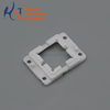 White Zirconia Ceramic Square Frame Insert | ZrO2 Notched Mounting Frame
